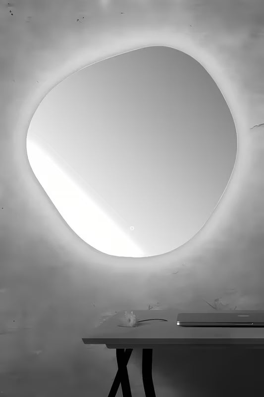 Asimetrično kupaonsko ogledalo SAT Purity 80x80 cm z LED osvetlitvijo i senzorom na dodir