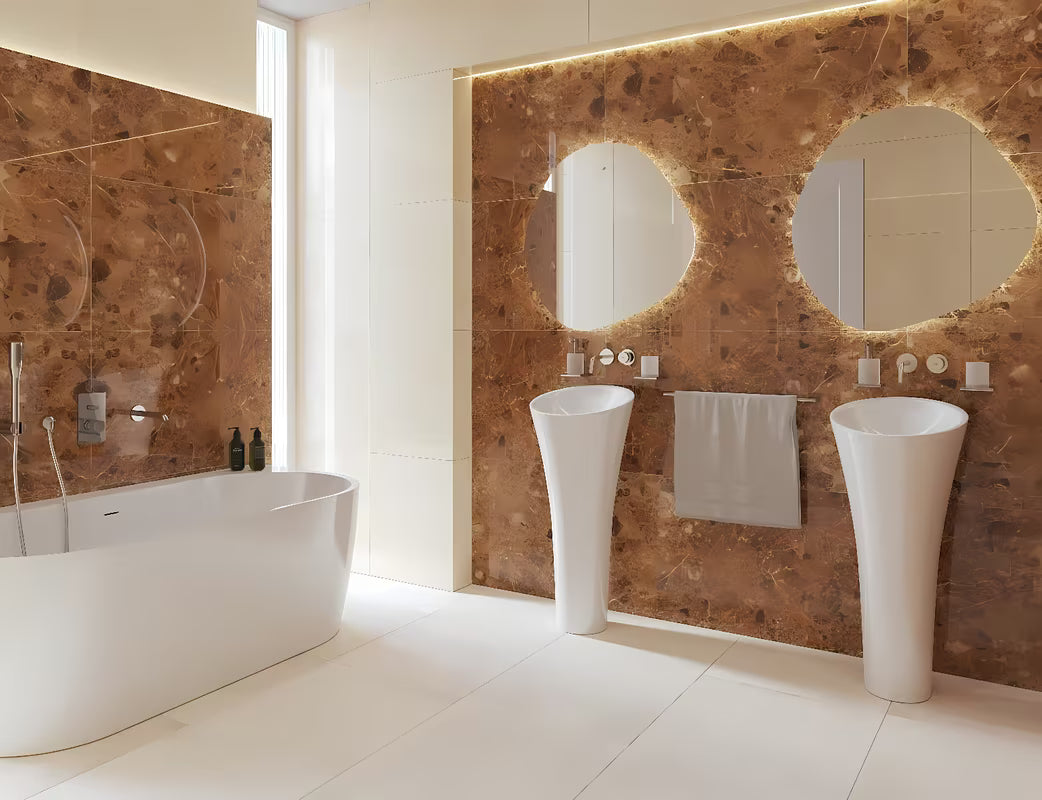 Asimetrično kupaonsko ogledalo SAT Purity 80x80 cm z LED osvetlitvijo i senzorom na dodir