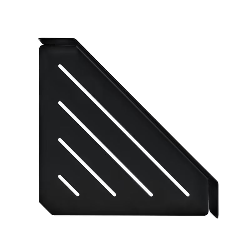 Kotna tuš polica SAT od nehrđajućeg čelika u mat crnoj boji