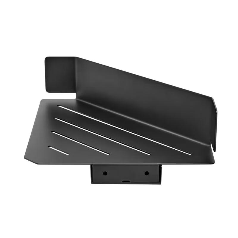 Kotna tuš polica SAT od nehrđajućeg čelika u mat crnoj boji