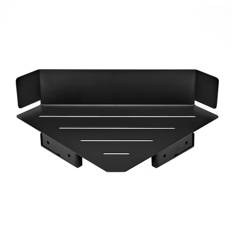 Kotna tuš polica SAT od nehrđajućeg čelika u mat crnoj boji