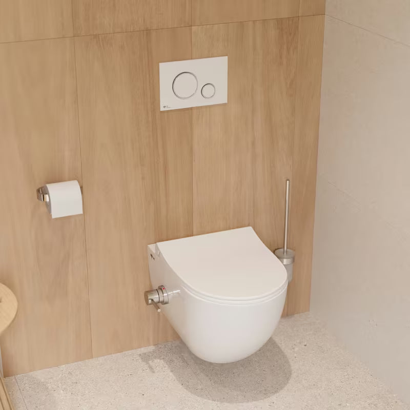 Splakovalna aktivirna tipka SAT v beli mat izvedbi pro podometne module SAT.