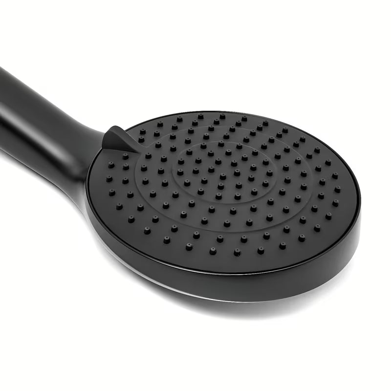 Komplet za Kad SAT v črni mat barvi s 3-funkcijsko ročno prho, cevjo 150 cm in fiksnim držalom.
