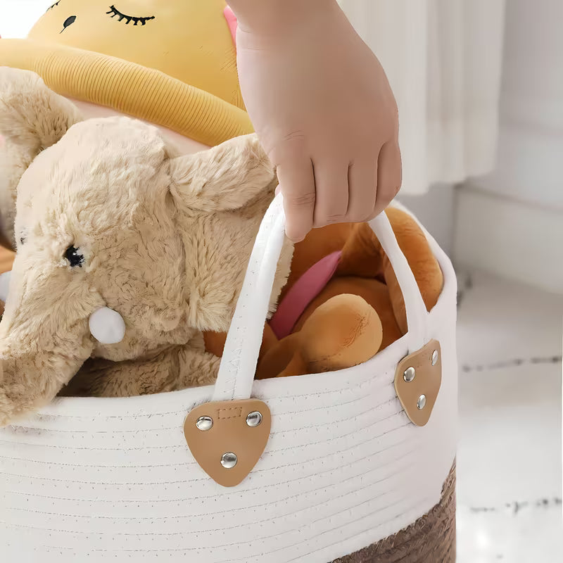 Rjav koš za perilo SAT primeren tudi za igrače in druge predmete
