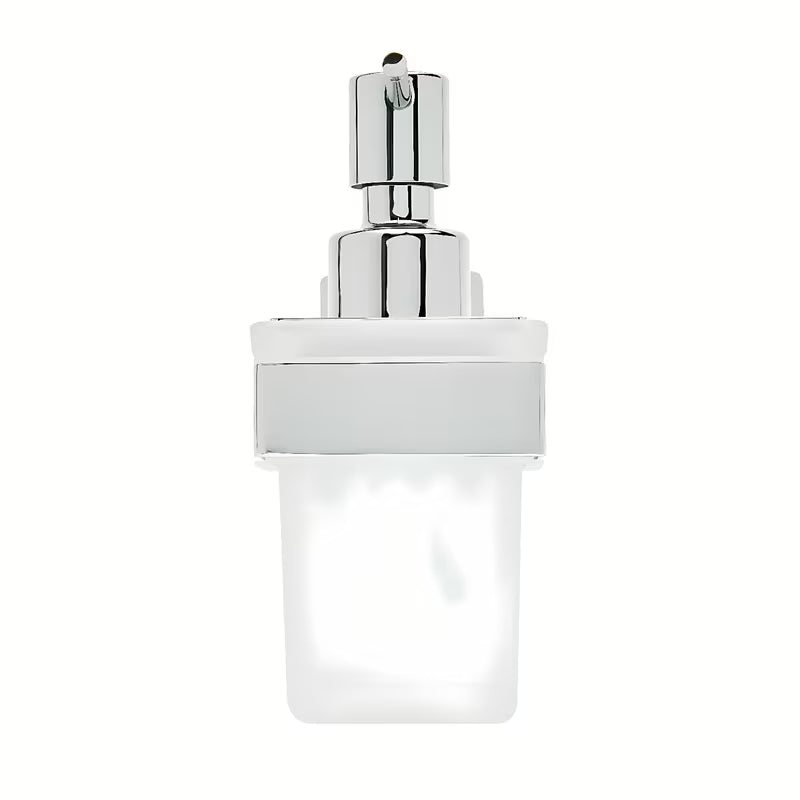 Kromirani dozirnik za milo SAT od nehrđajućeg čelika pro montaža lijepljenjem bez bušenja.