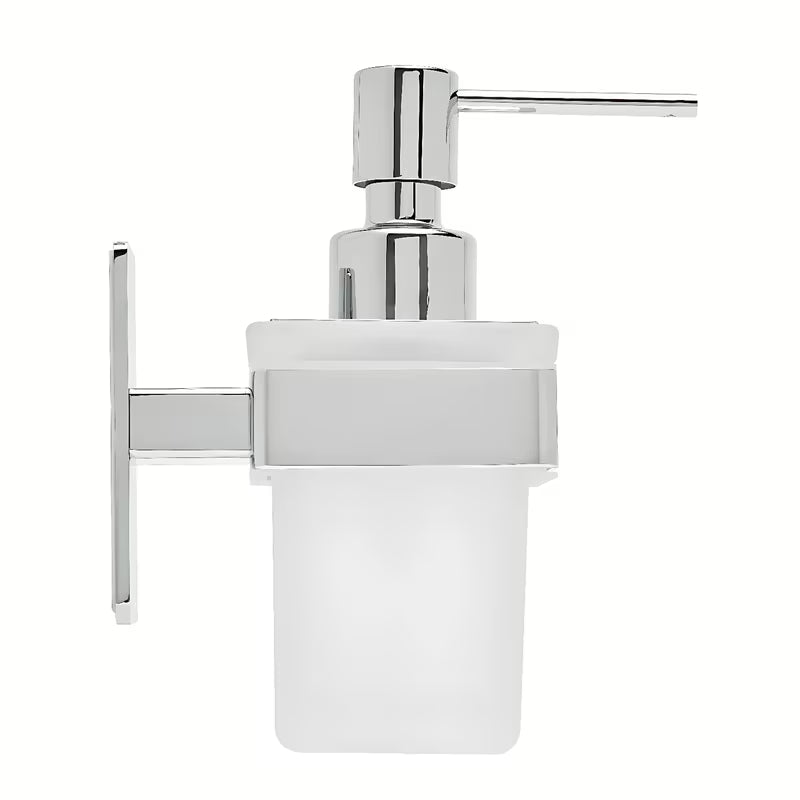 Kromirani dozirnik za milo SAT od nehrđajućeg čelika pro montaža lijepljenjem bez bušenja.