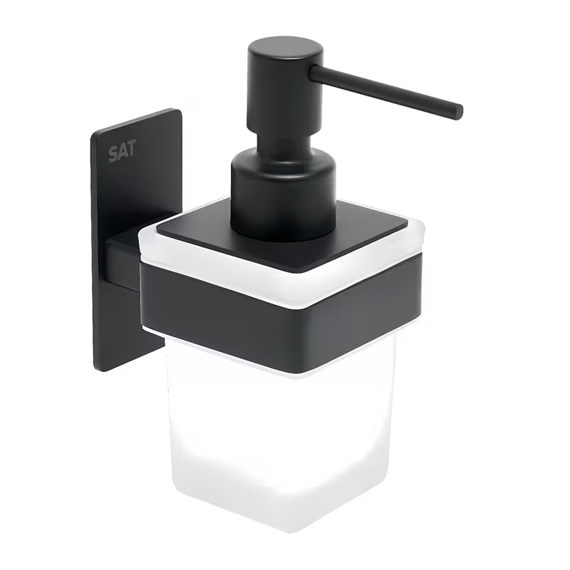 Crni nehrđajući dozirnik za milo SAT pro montaža lijepljenjem bez bušenja