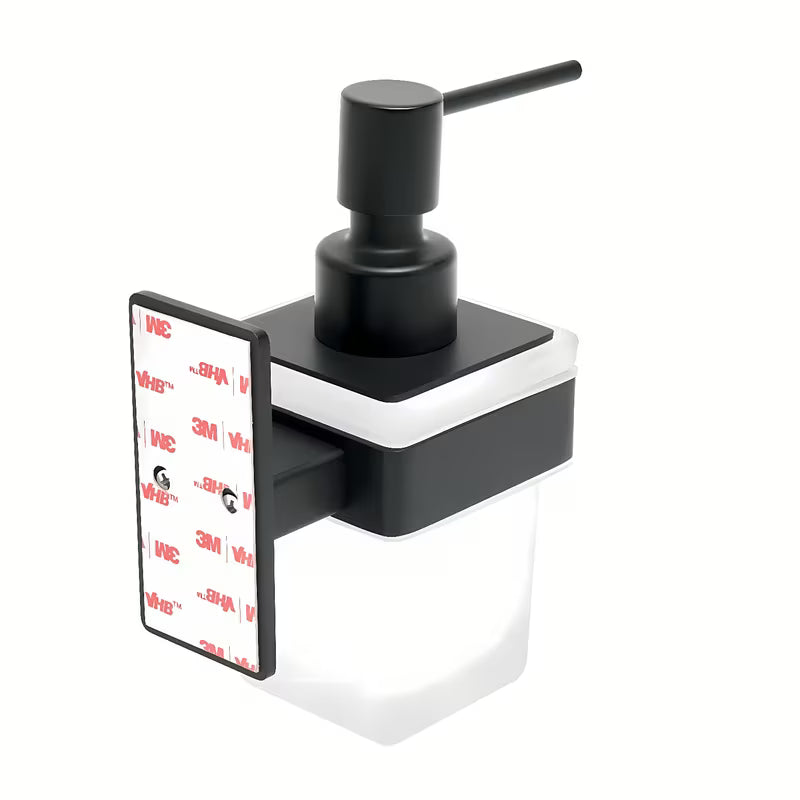 Crni nehrđajući dozirnik za milo SAT pro montaža lijepljenjem bez bušenja