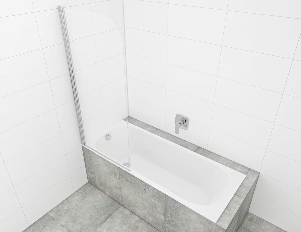Stena za Kopalno Kad SAT Chrome 150x70 cm z vrtljivim panelom in kromiranim profilom
