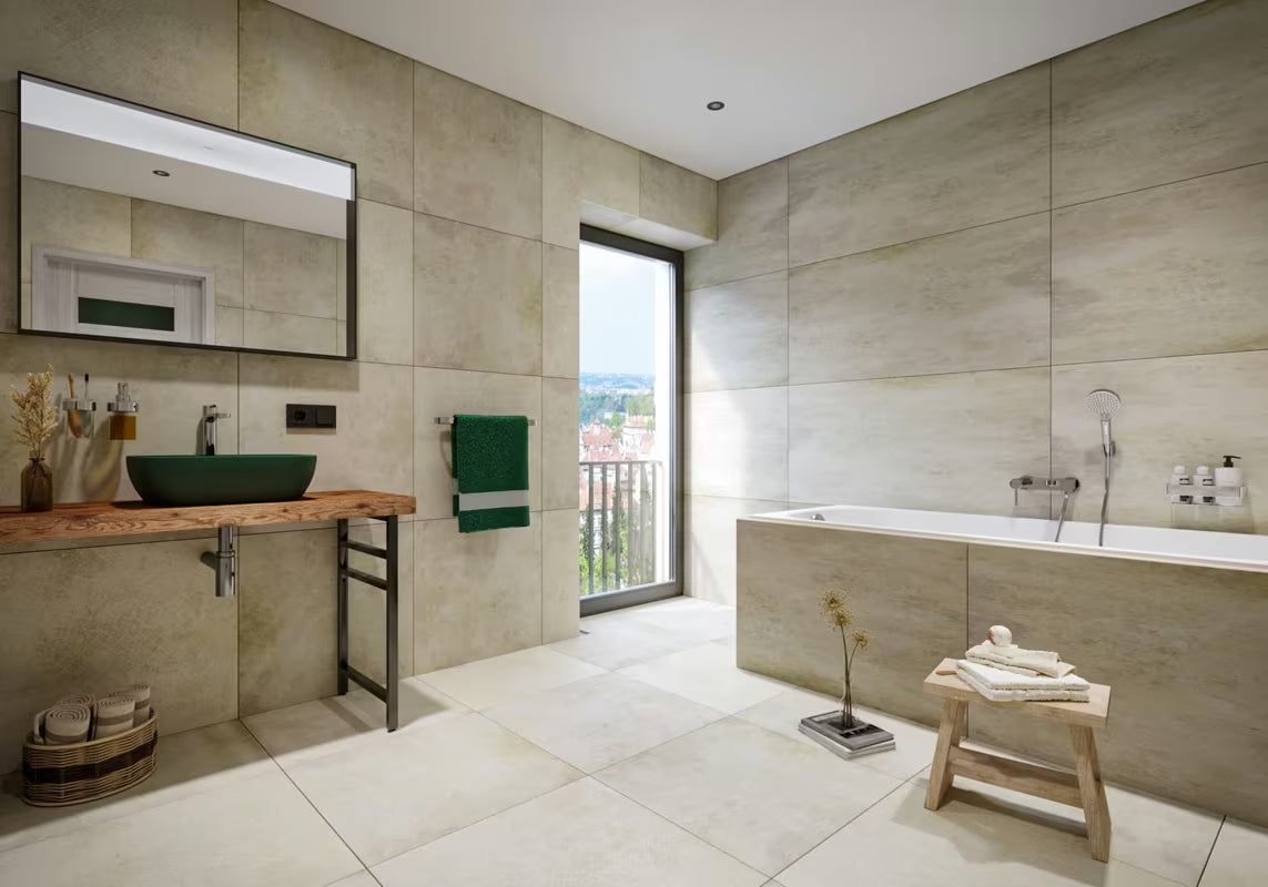 Stenski držalo za kozarec SAT Simply R u krom izvedbi s mat staklom.