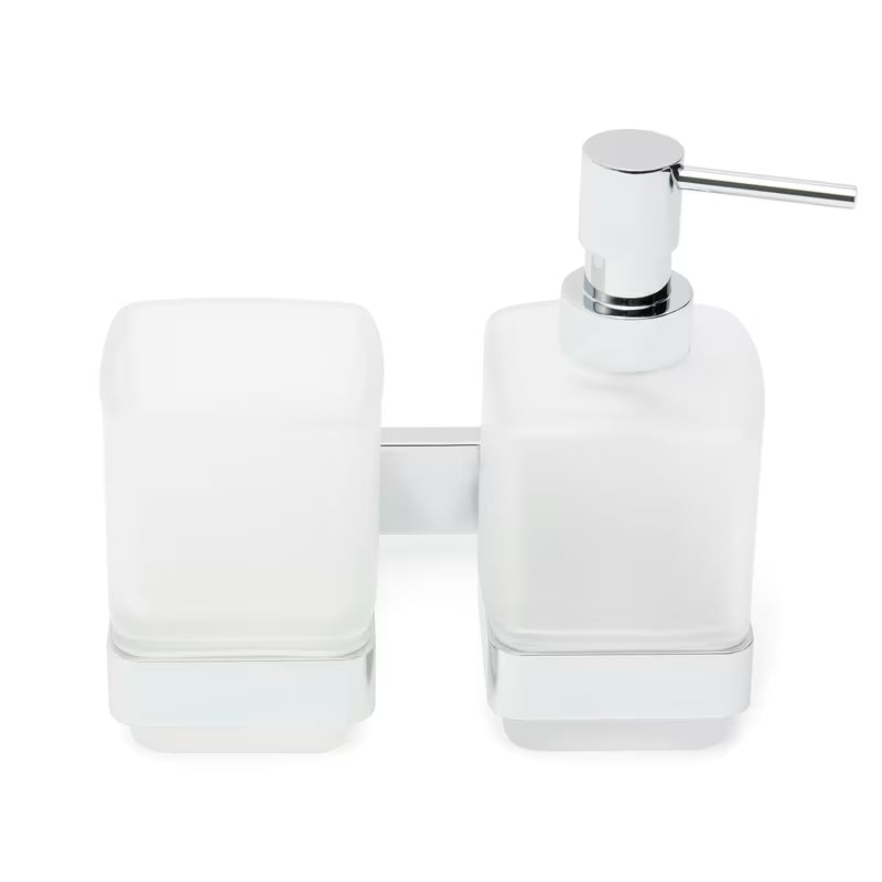 Stenski dozirnik za milo SAT Simply S u sjajnom kromu, četvrtastog dizajna