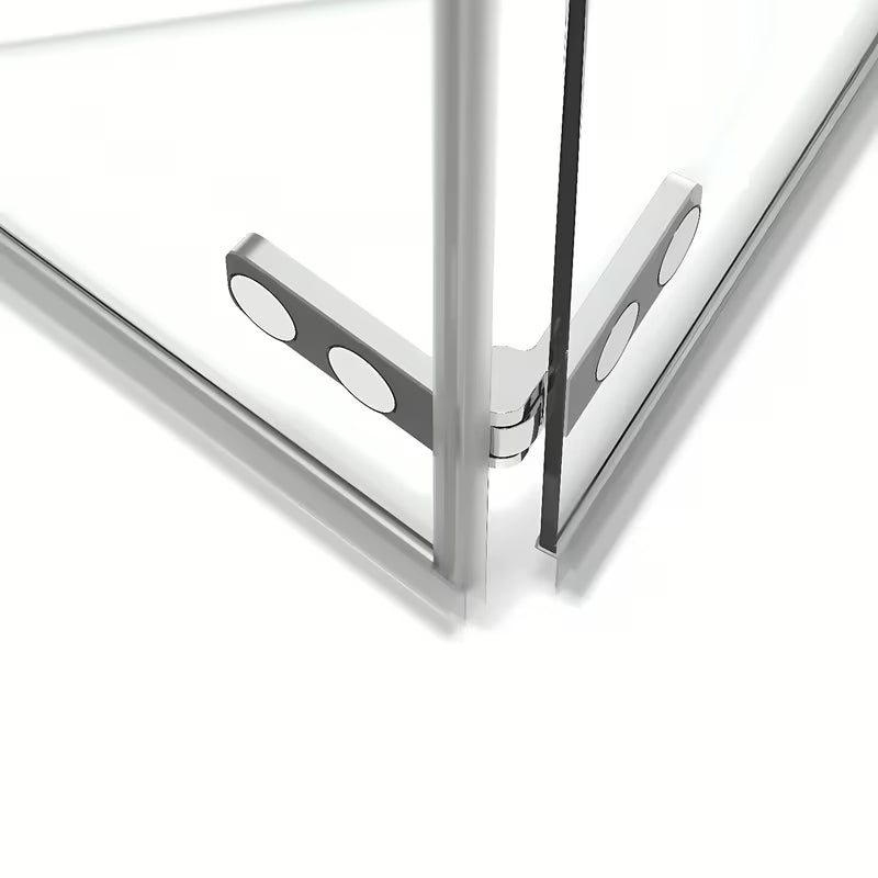 Kvadratna tuš kabina SAT Sk 100x100 cm v sijaj krom izvedbi s prozornim steklom in zložljivimi vrati