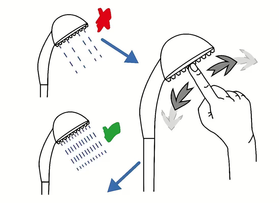 Ručna tuš slušalica SAT u crnoj i kromiranoj boji s tri funkcije mlaza