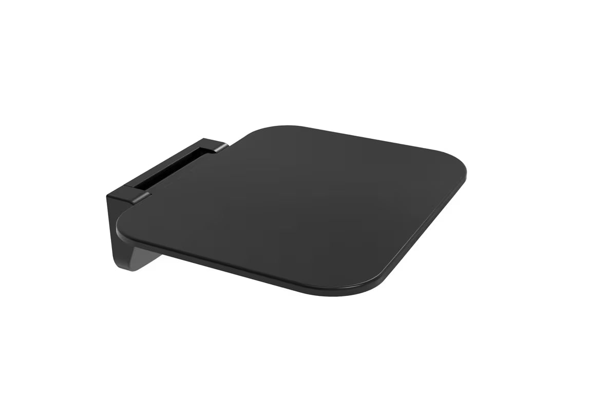 Crno sklopivo sedež za tuš SAT pro za udobno i sigurno sjedenje pod tušem