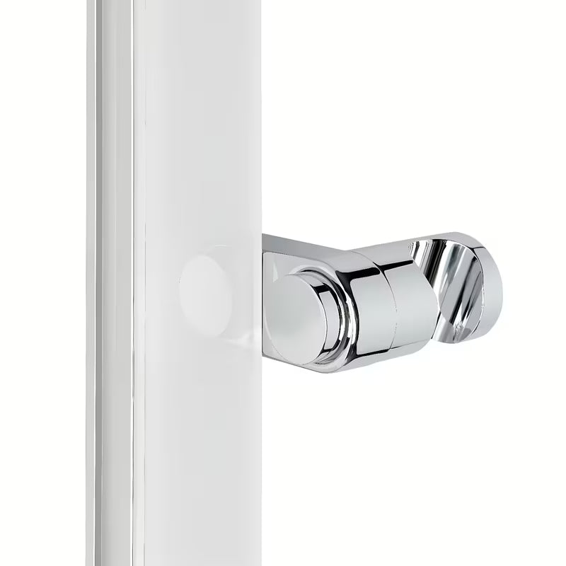 Tuš set SAT u bijelo-krom izvedbi s polico, tuš šipkom i ručnim tušem s 3 mlaza