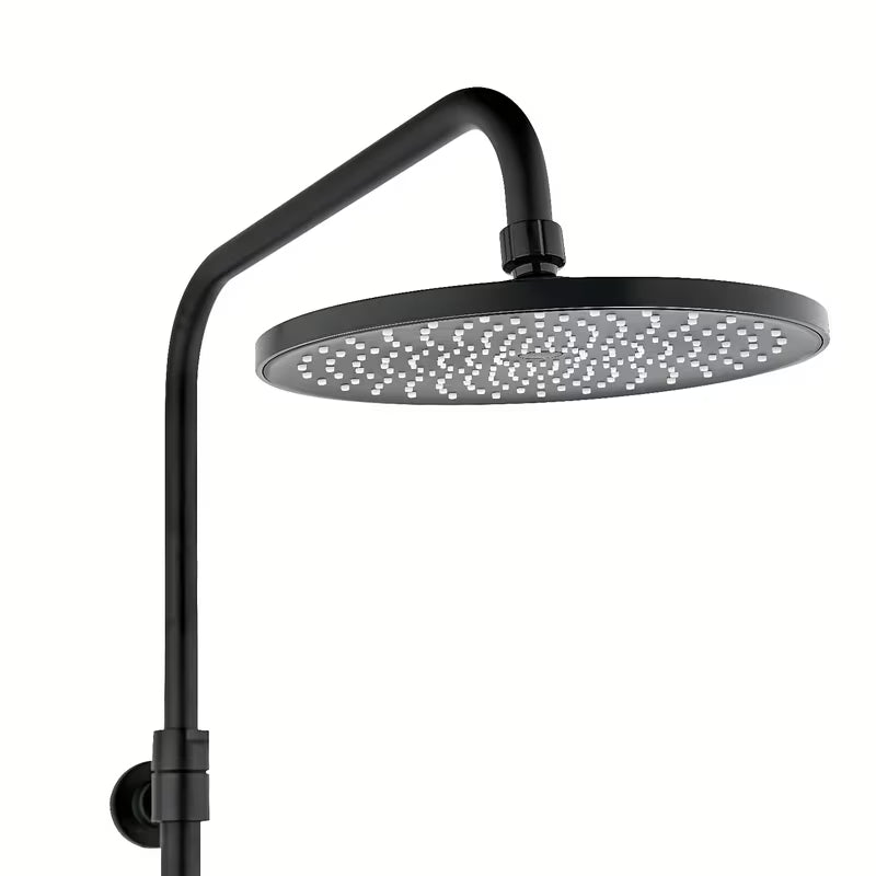 Termostatski tušni sistem SAT s crnom mat termostatskom miješalicom, nadglavnim i ručnim tušem.