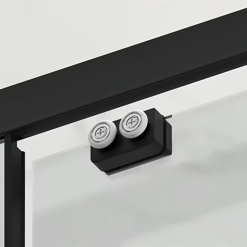 Pravokotna tuš kabina SAT Tex BB 110x80 cm s prozirnim staklom i crnim mat profilima