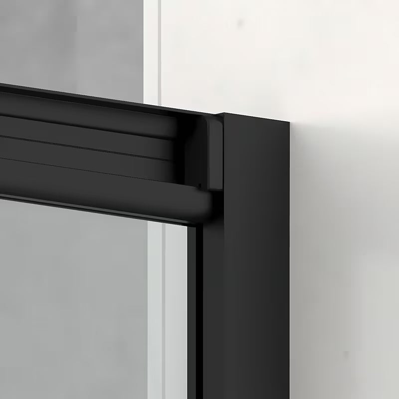 Pravokotna tuš kabina SAT Tex BB 120x80 cm s crnim profilima i prozirnim staklom