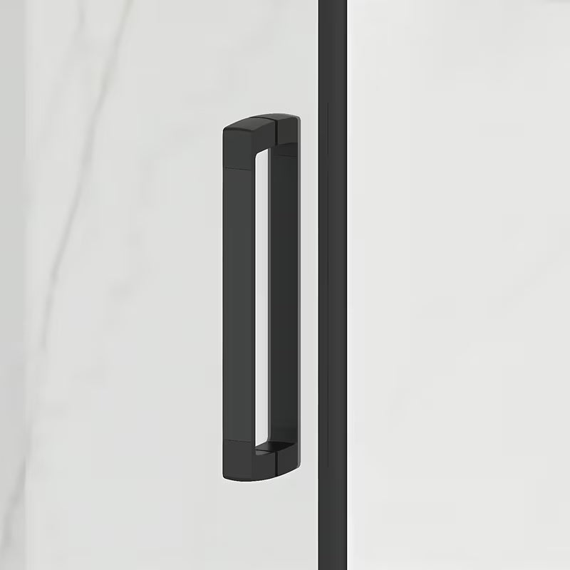 Pravokotna tuš kabina SAT Tex BB 140x90 cm s crnim profilima i prozirnim staklom