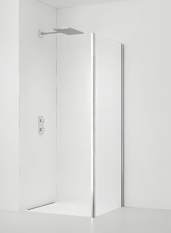 SAT Tex bočna stena za tuš vrata 80 cm s prozirnim staklom i profilima u sjajnom kromu