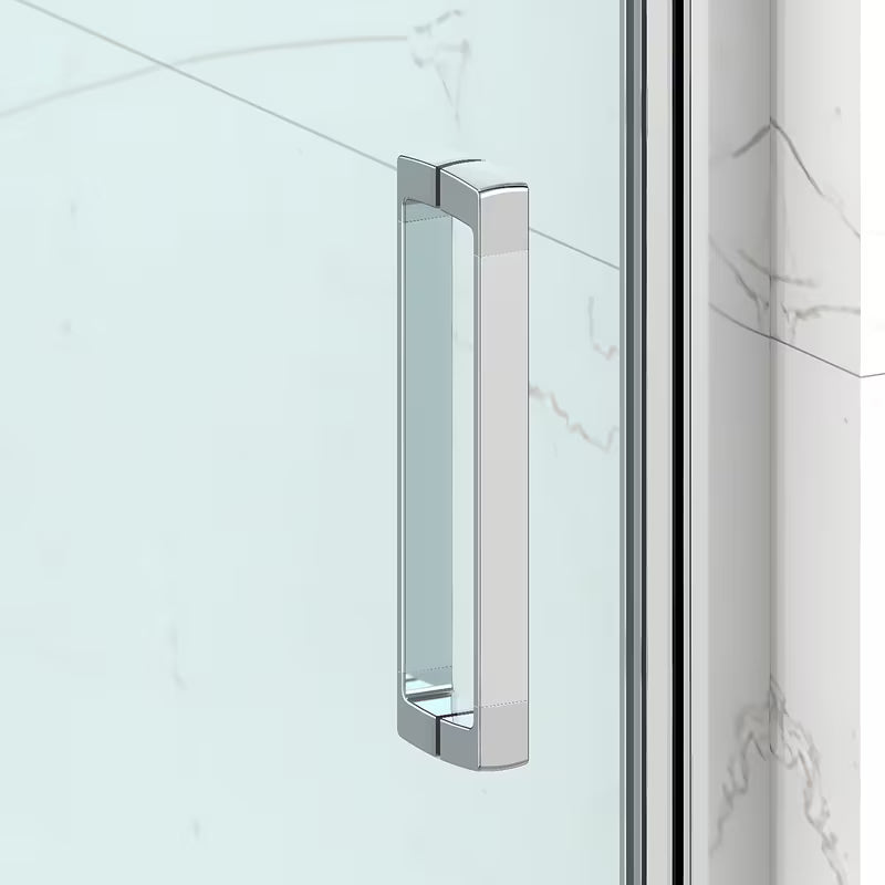 Kvadratna tuš kabina SAT Tex-C 100x100 cm s kliznim vratima, prozirnim staklom i kromiranim okvirom