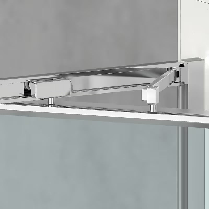 Pravokotna tuš kabina SAT Tex-C 100x90 cm s kliznim vratima i prozirnim staklom u krom izvedbi.