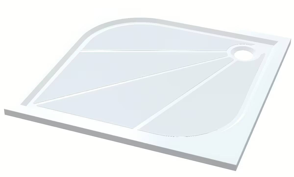 Kvadratna tuš kabina SAT Tex 90x90 cm s kliznim vratima, prozirnim staklom i profilima u sjajnom kromu.