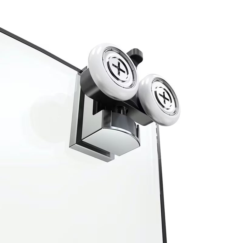 Kvadratna tuš kabina SAT Tex 90x90 cm s kliznim vratima, prozirnim staklom i profilima u sjajnom kromu.