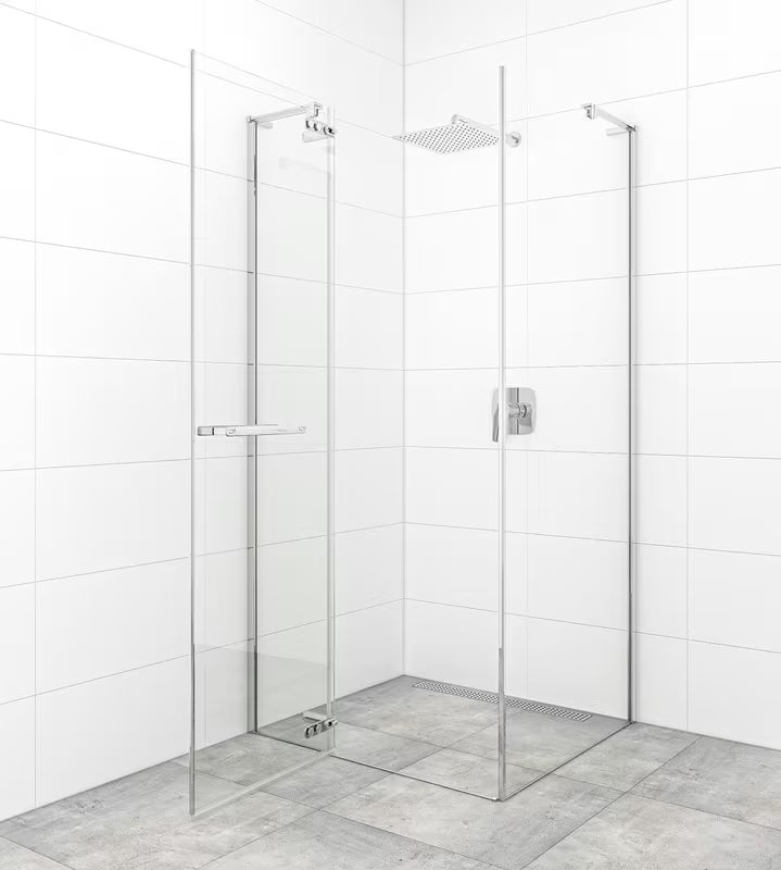 Zaokretna tuš vrata SAT TGD New 90 cm u izvedbi chrome s prozirnim sigurnosnim staklom