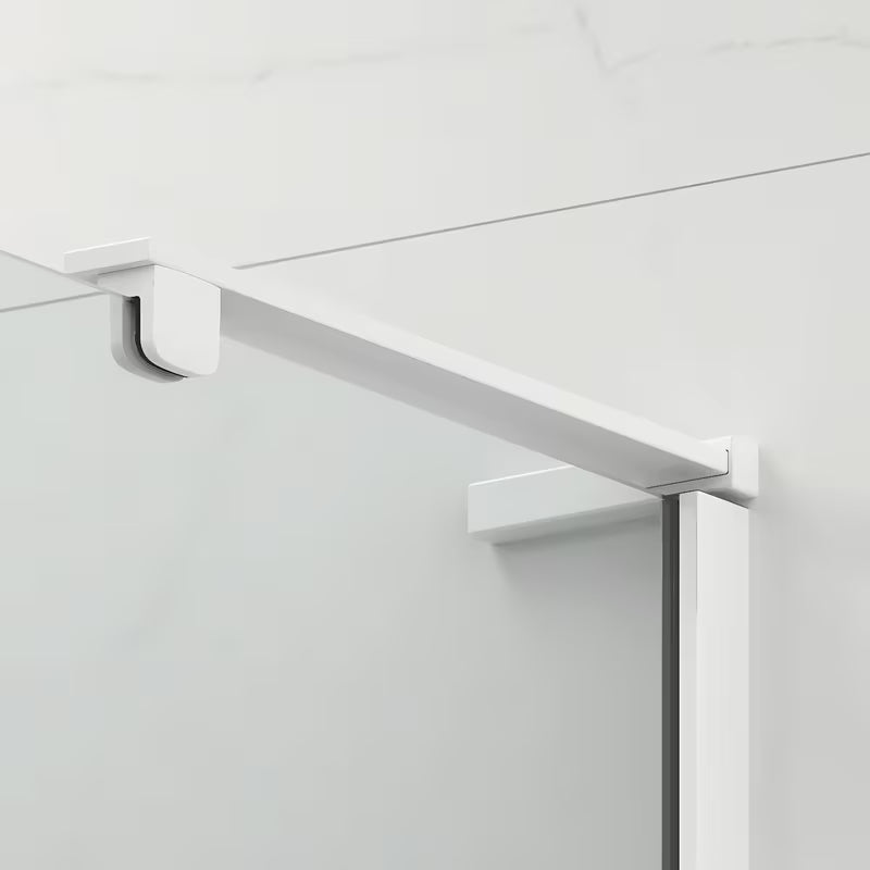 Pravokotna tuš kabina SAT TGD New 100x90 cm u mat bijeloj boji s prozirnim staklom