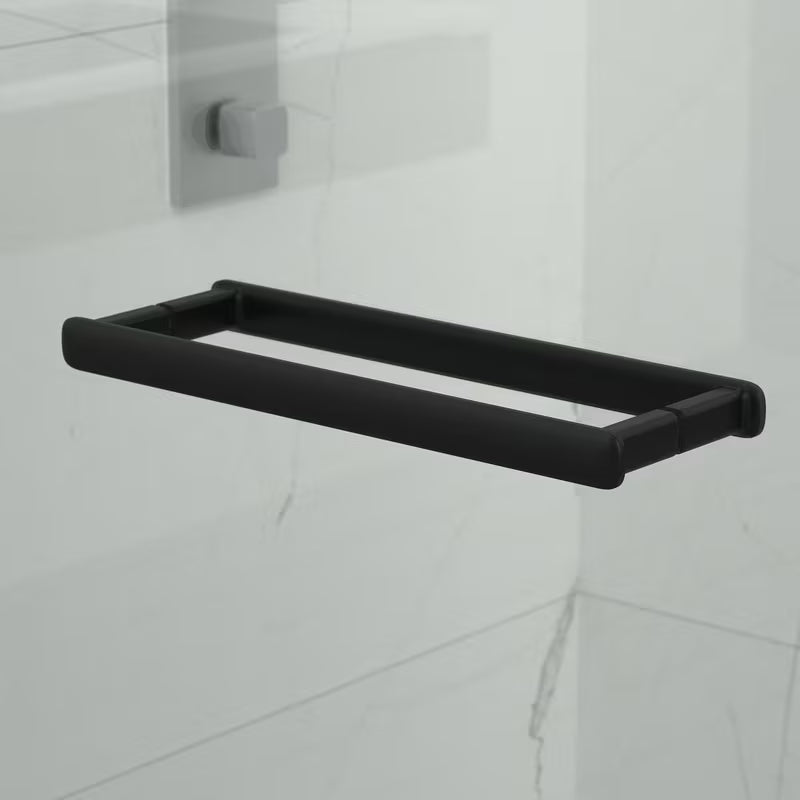 Pravokutni bezokvirni tuš kabina SAT Tgd New 100x90 cm u mat crnoj boji s prozirnim staklom