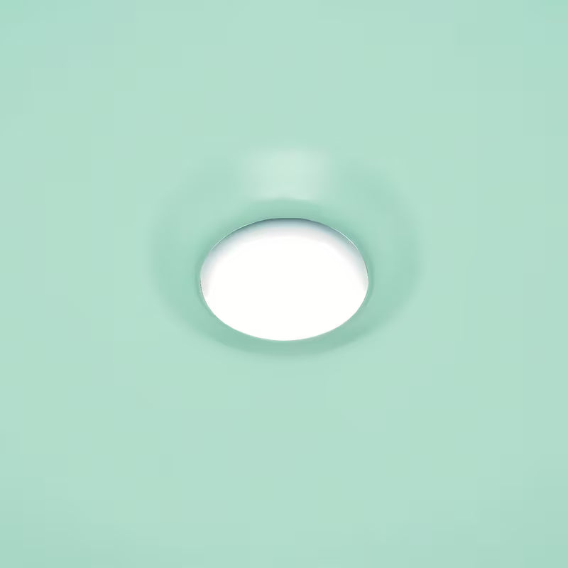 Okrugli keramički umivalnik na ploščo SAT Mood u mat mint boji brez odprtine za armaturo i brez preliva.