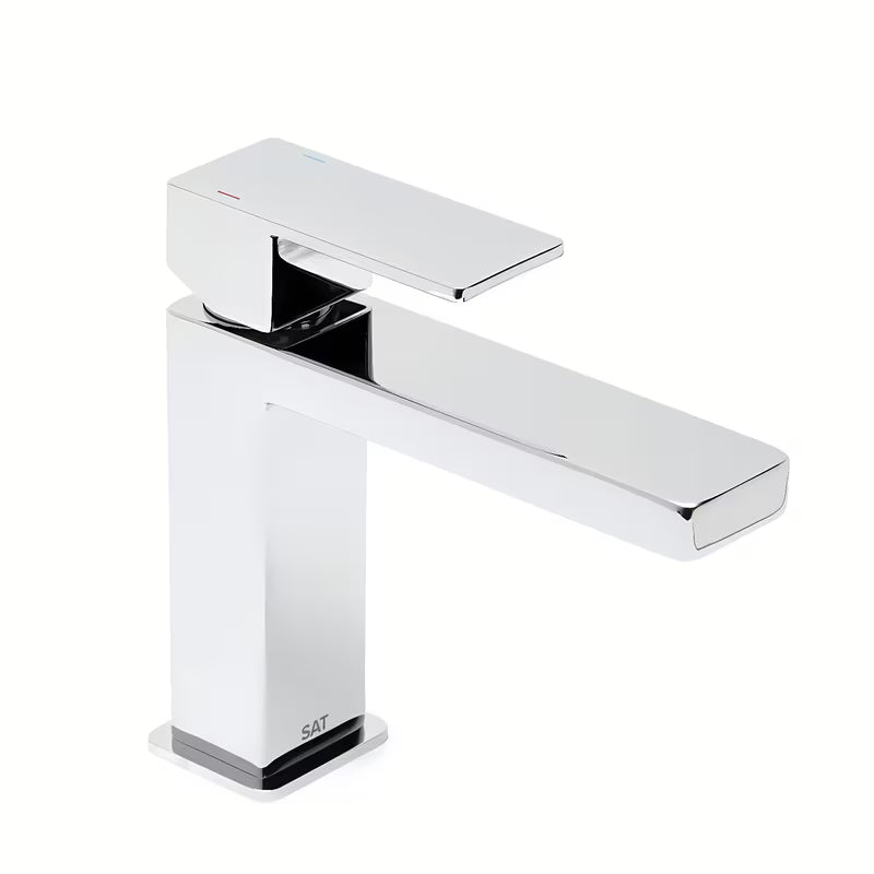 Kromirana enoročna stoječa armatura za umivalnik SAT Vision brez odtoka