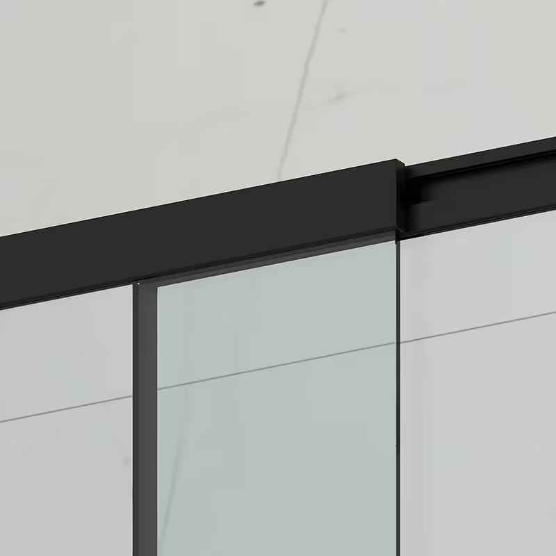Drsna stena za kopalno kad SAT Vision 140x120 cm s črnim profilom in prozornim steklom