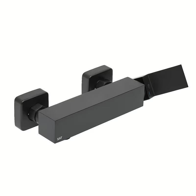 Enoročna armatura za tuš SAT Vision u mat crnoj boji pro za zidnu montažu