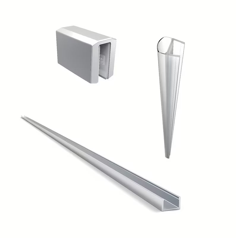 SAT Walk-in tuš stena Walk-In 140 cm iz prozornega varnostnega stekla s kromirano oporno palico