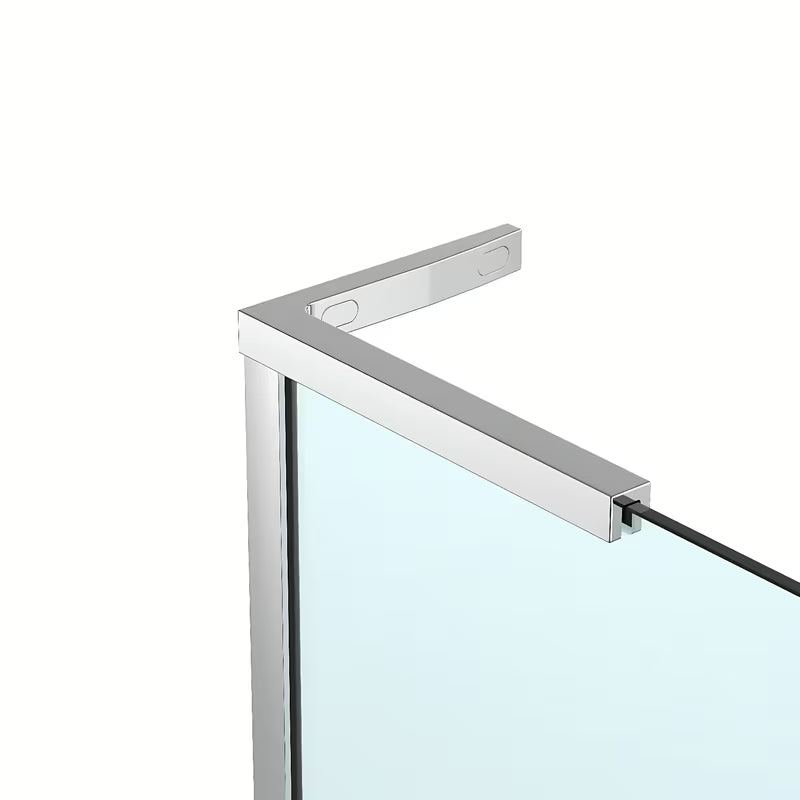 Walk-in tuš stena SAT Walk-in 60 cm v krom izvedbi s prozornim varnostnim steklom