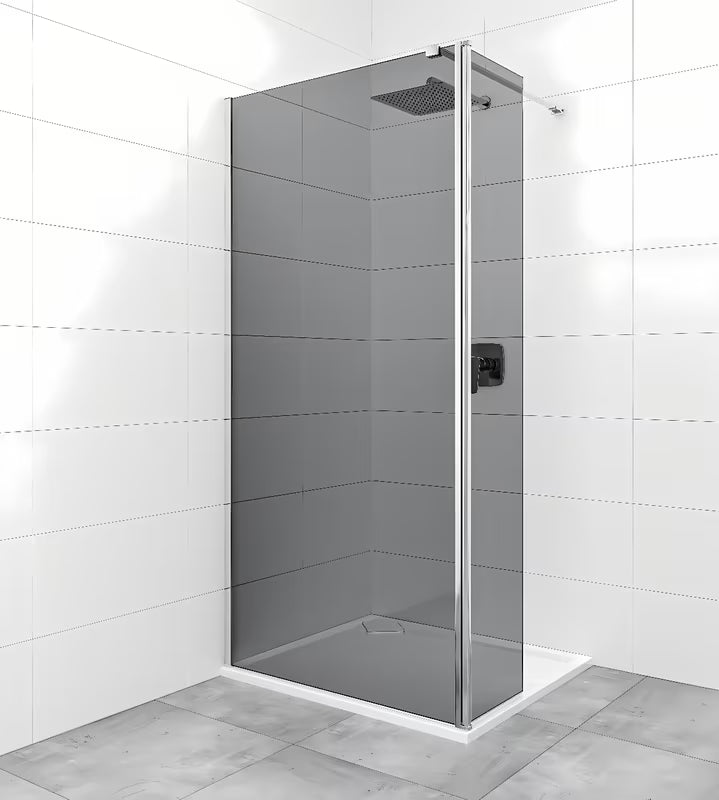 SAT Walk-in tuš stena Walk-In 80 cm v sijajnem kromu z obdelavo Easy Clean