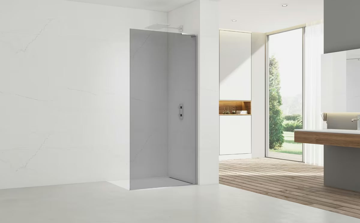 Tuš stena Walk-In SAT Walk-in 80 cm s prozornim steklom, nanosom EasyClean in krom profilom.