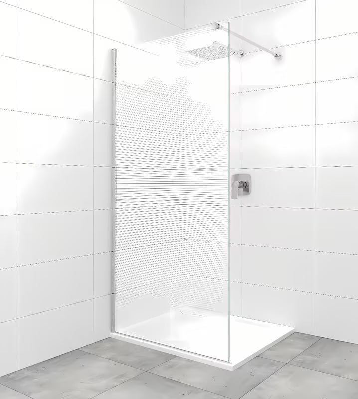 Aluminijasta pritrdilna roka SAT Walk-in s sklepi na obeh koncih pro stabilizacijo walk-in stekla.