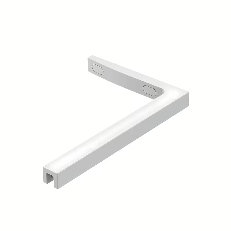 Bijela walk-in tuš stijena SAT Walk-in 110 cm s prozirnim sigurnosnim staklom i bezokvirnom izvedbom.