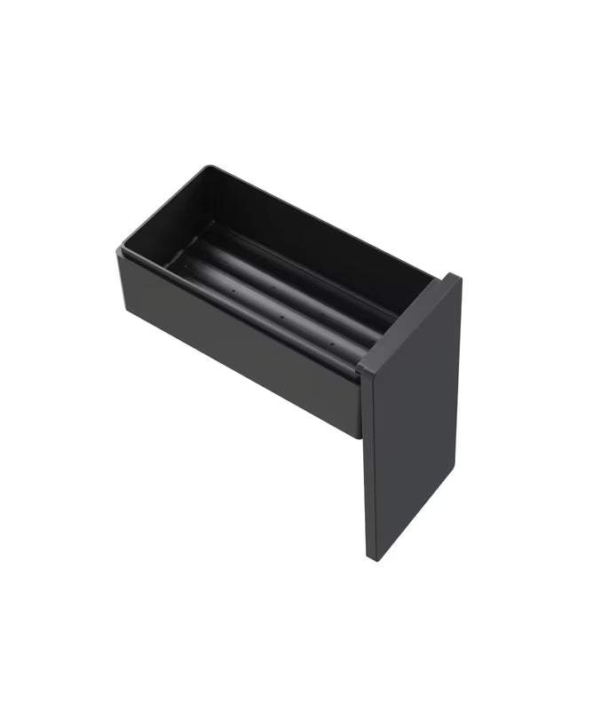 SAT Walk-in tuš stena Walk-In 90 cm u crnoj boji s neprozirnim staklom sa zadimljenim efektom.