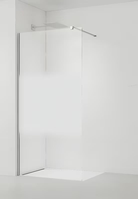 Walk-in tuš stijena SAT Walk-in 100 cm u krom izvedbi s prozirnim staklom i intimnom trakom