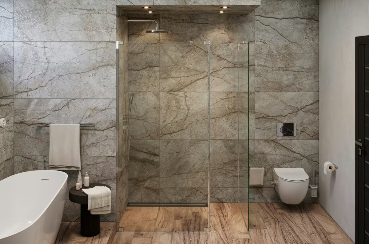 SAT Walk-in tuš stena Walk-In 110x90 cm s prozirnim staklom i sjajnim krom profilom