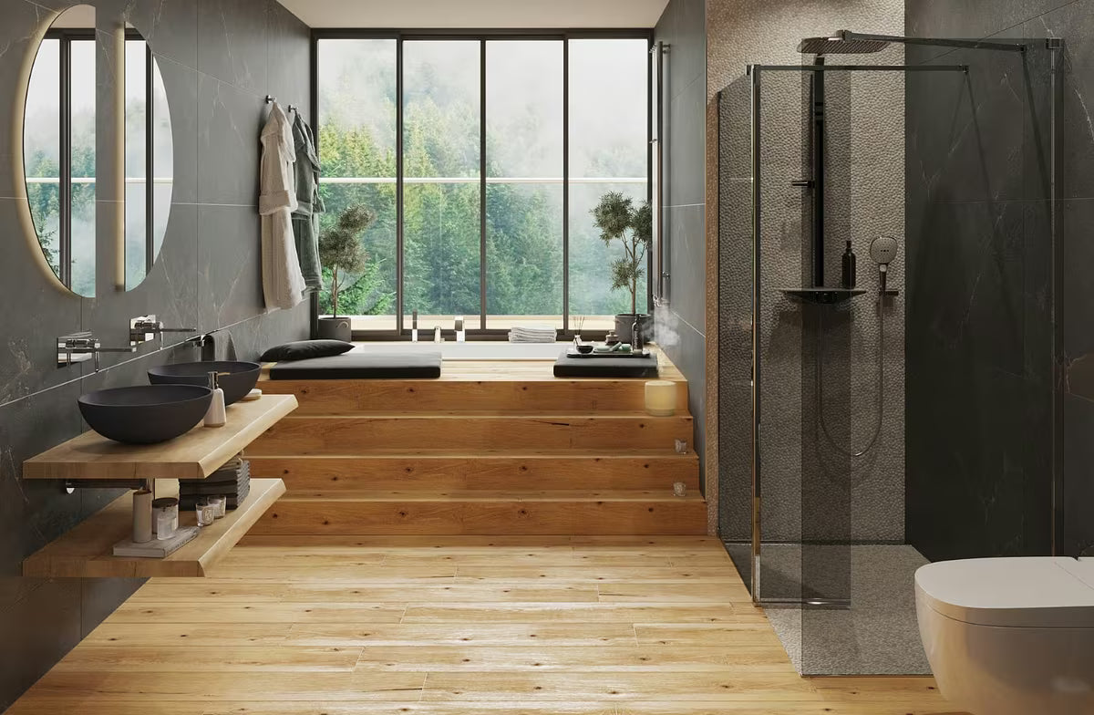 Walk-in tuš stijena SAT Walk-in 120x90 cm u sjajnom kromu sa zatamnjenim neprozirnim staklom