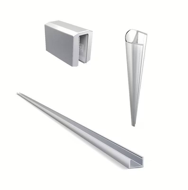 Tuš stijena SAT Walk-in 60x200 cm u sjajnom kromu s prozirnim staklom i površinskom obradom EasyClean.