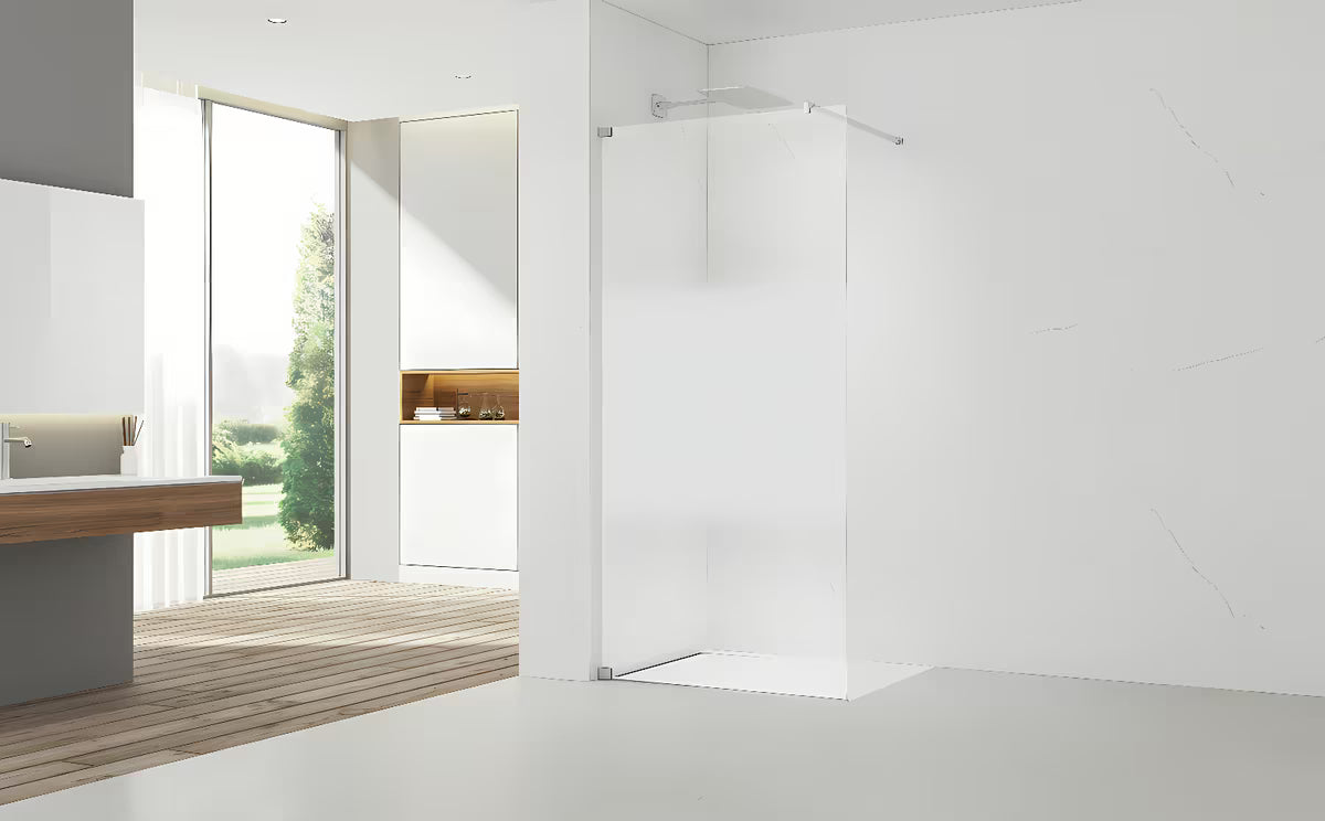 Fiksna tuš stijena SAT Walk-in 80x200 cm s prozirnim staklom i kromiranim profilima
