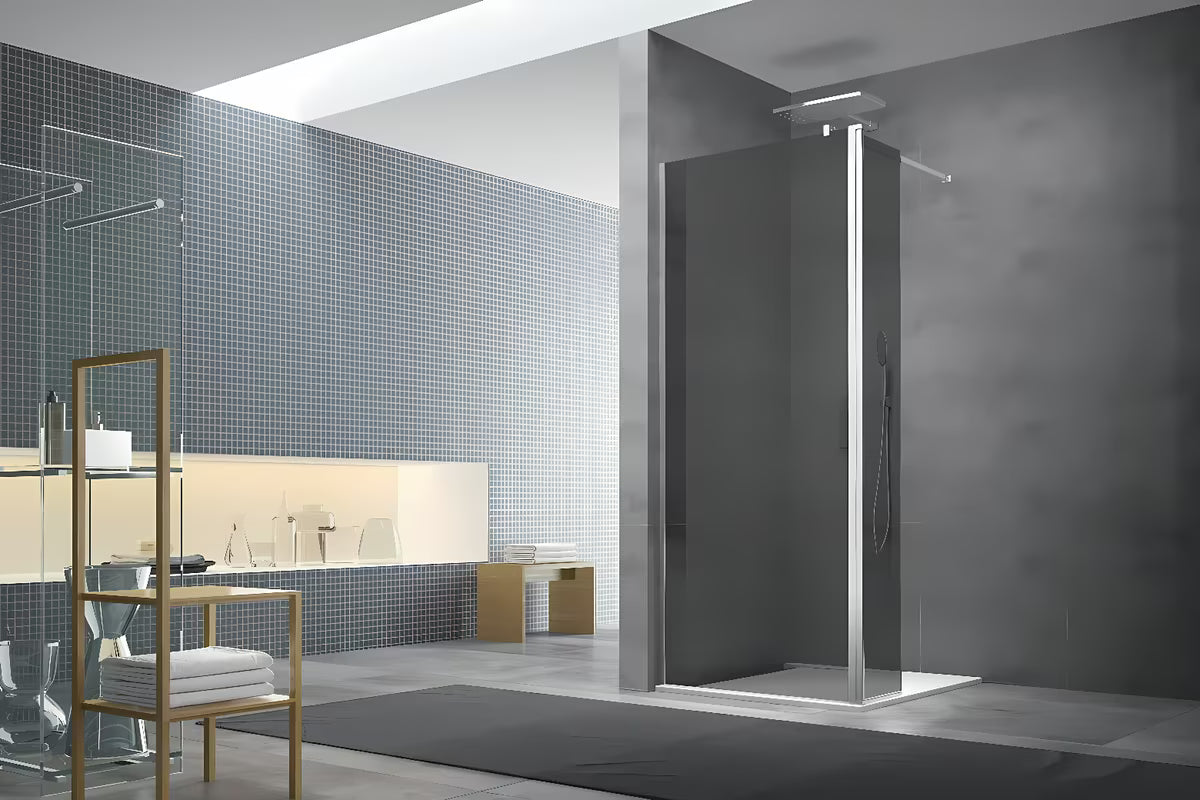 SAT Walk-in tuš stena Walk-In 80 cm u sjajnom kromu s premazom Easy Clean