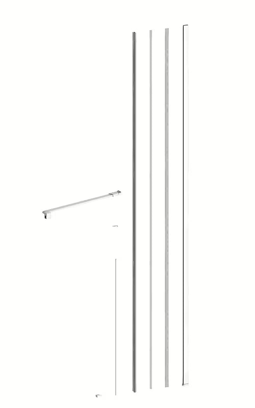 SAT Walk-In Xmotion komplet pro za montažo stranske stene pro walk-in v beli izvedbi