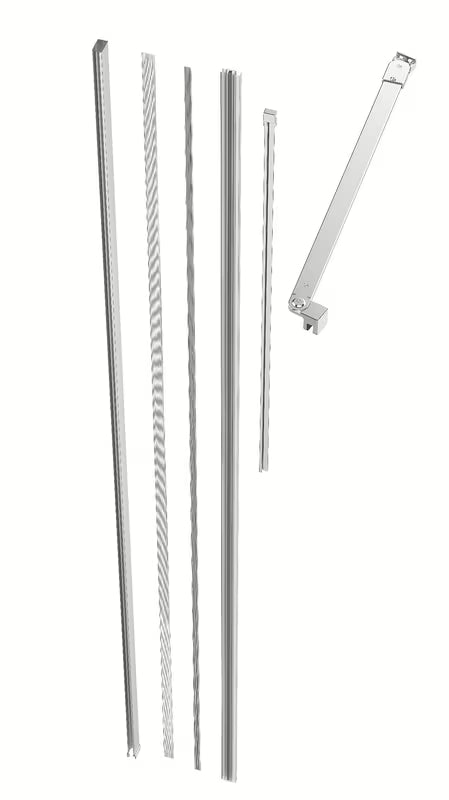 SAT Xmotion set pro za Walk-In paravan u kromiranoj izvedbi s bočnim profilom i donjom letvicom